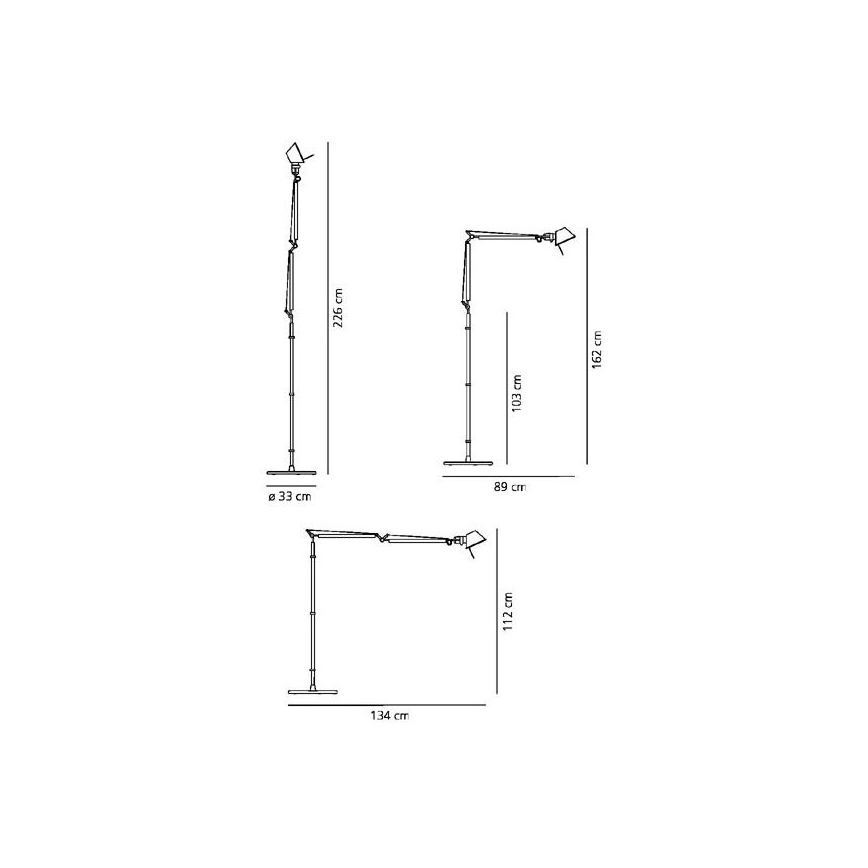 Artemide AR 0947010A+AR A012820 KOMPLET - Golvlampa TOLOMEO 1xE27/100W/230V