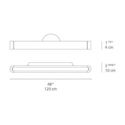 Artemide AR 1917020A - LED Väggbelysning TALO 120 1xLED/51W/230V