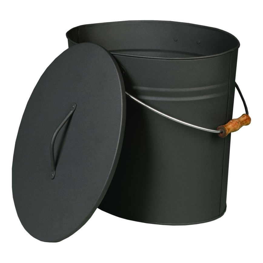 Askhink med lock 24 l antracit