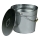 Askhink med lock 24 l skinande krom