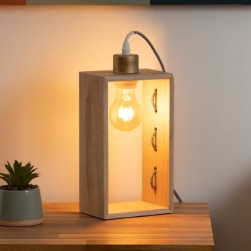 Atmosphera - Bordslampa IWATA 1xE27/25W/230V paulownia