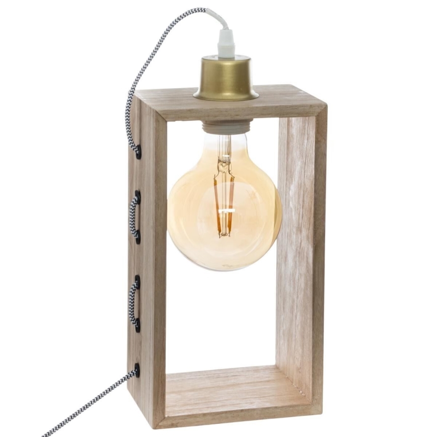Atmosphera - Bordslampa IWATA 1xE27/25W/230V paulownia
