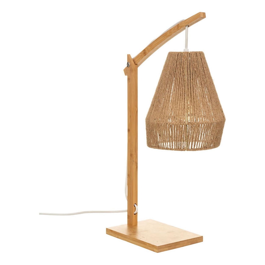 Atmosphera - Bordslampa KARLA 1xE27/40W/230V bambu