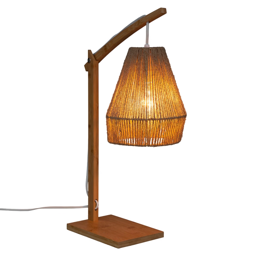 Atmosphera - Bordslampa KARLA 1xE27/40W/230V bambu