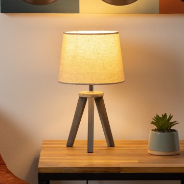 Atmosphera - Bordslampa MINI 1xE14/25W/230V tall/beige