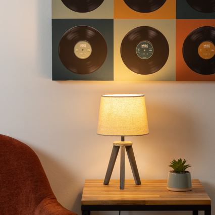 Atmosphera - Bordslampa MINI 1xE14/25W/230V tall/beige