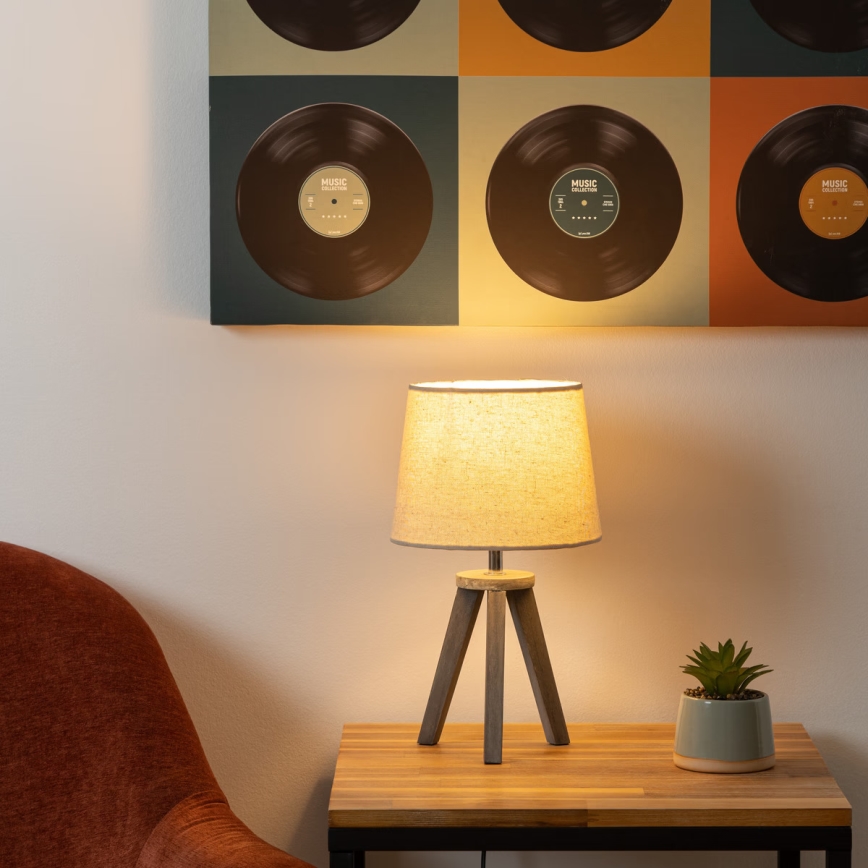 Atmosphera - Bordslampa MINI 1xE14/25W/230V tall/beige