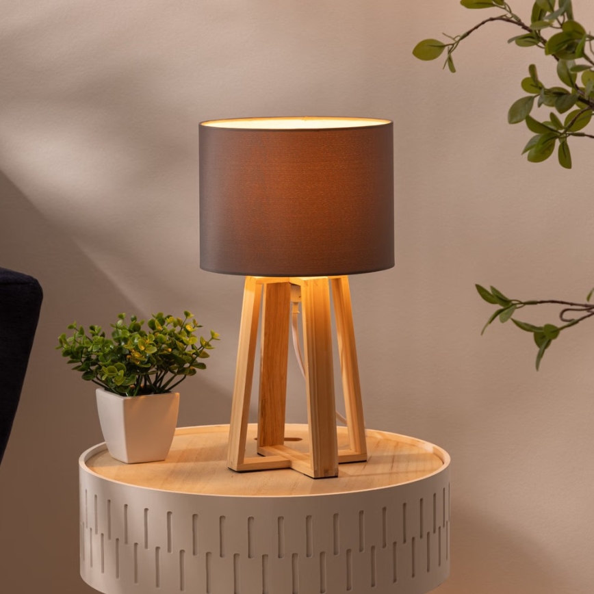 Atmosphera - Bordslampa MOLU 1xE27/25W/230V tall/grå