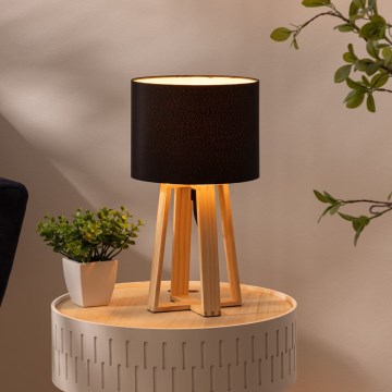 Atmosphera - Bordslampa MOLU 1xE27/25W/230V tall/svart