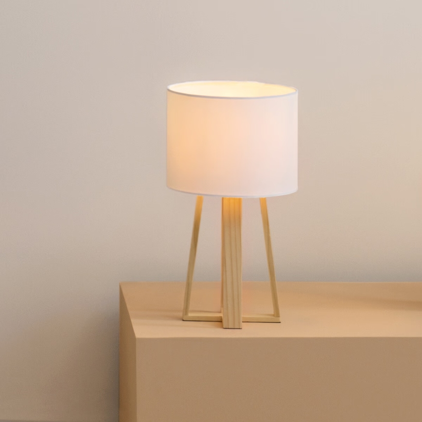 Atmosphera - Bordslampa MOLU 1xE27/25W/230V tall/vit