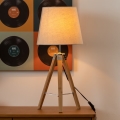 Atmosphera - Bordslampa RUNO 1xE27/25W/230V bambu/grädde
