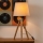 Atmosphera - Bordslampa RUNO 1xE27/25W/230V bambu/grädde