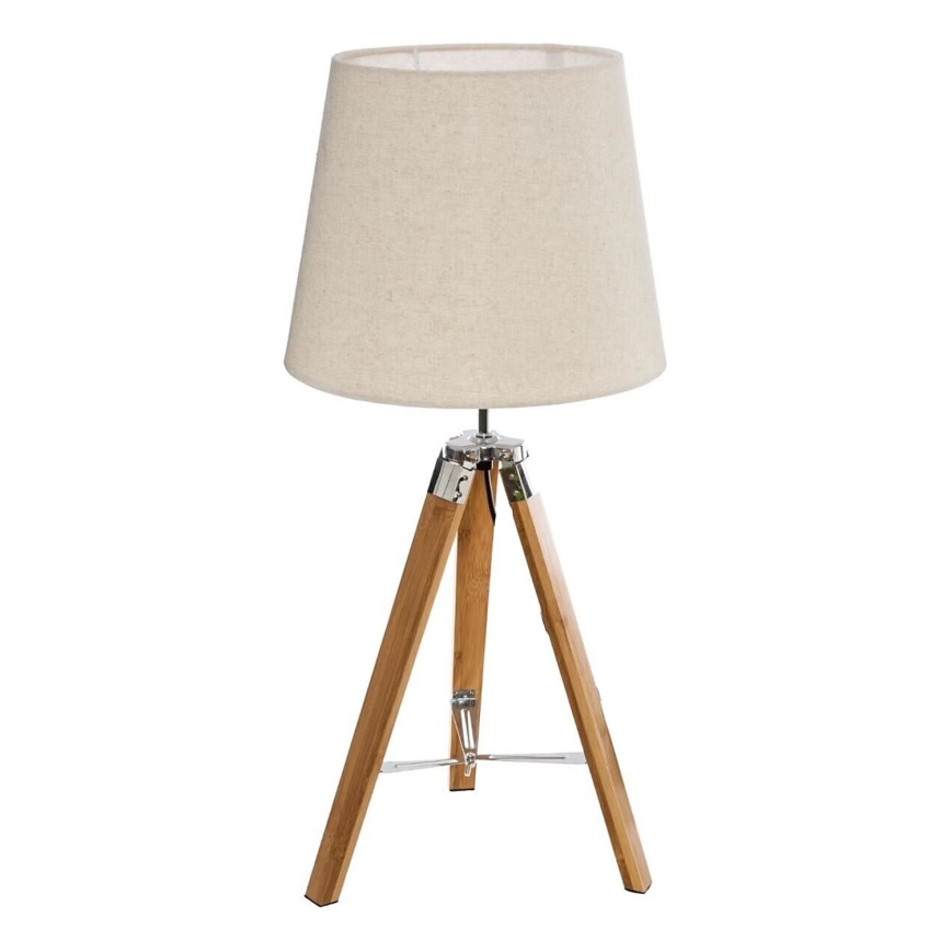 Atmosphera - Bordslampa RUNO 1xE27/25W/230V bambu/grädde