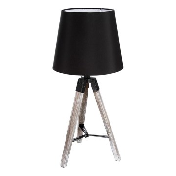 Atmosphera - Bordslampa RUNO 1xE27/25W/230V trä/svart