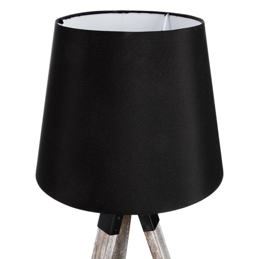 Atmosphera - Bordslampa RUNO 1xE27/25W/230V trä/svart
