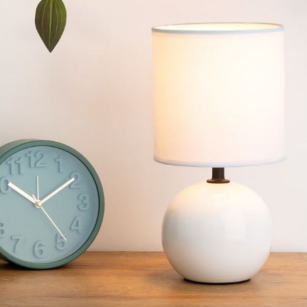Atmosphera - Bordslampa TIMÉO 1xE14/60W/230V glänsande vit