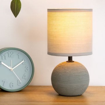 Atmosphera - Bordslampa TIMÉO 1xE14/60W/230V grå/vit