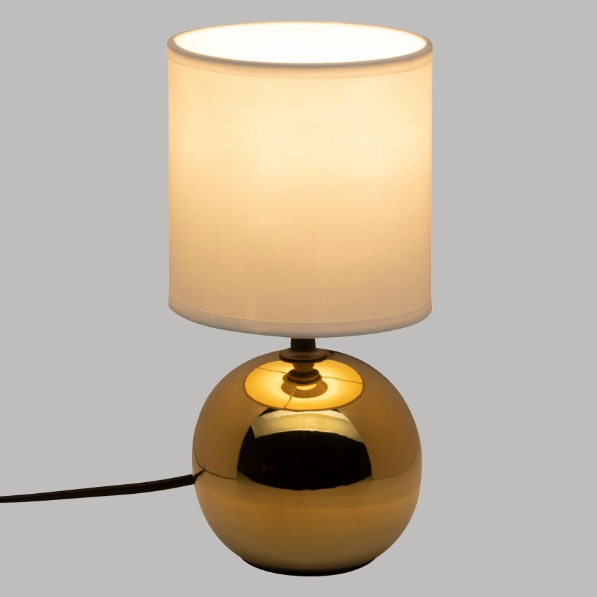Atmosphera - Bordslampa TIMÉO 1xE14/60W/230V guld/vit