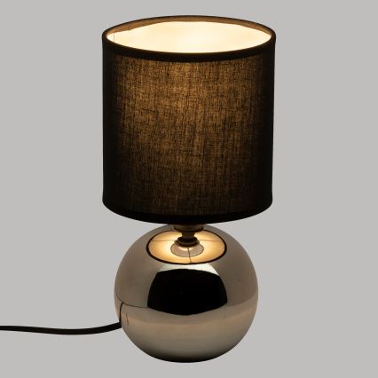 Atmosphera - Bordslampa TIMÉO 1xE14/60W/230V skinande krom/svart