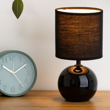 Atmosphera - Bordslampa TIMÉO 1xE14/60W/230V skinande svart