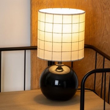 Atmosphera - Bordslampa TIMÉO 1xE14/60W/230V svart/vit
