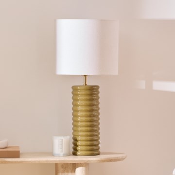Atmosphera - Bordslampa VINUS 1xE27/60W/230V khakigrön