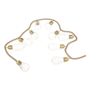 Atmosphera - LED dekorativ kedja KRANS 10xLED/2xAA 1,65m varm vit