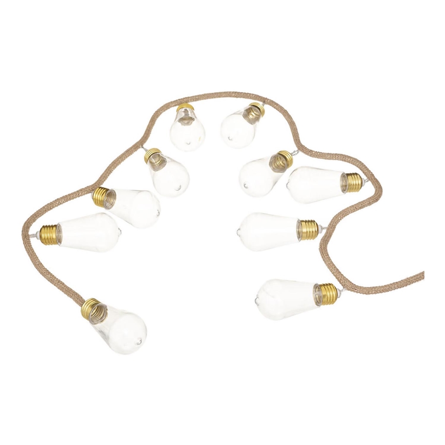 Atmosphera - LED dekorativ kedja KRANS 10xLED/2xAA 1,65m varm vit