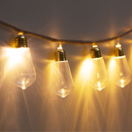 Atmosphera - LED dekorativ kedja KRANS 10xLED/2xAA 1,65m varm vit