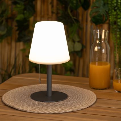 Atmosphera - LED RGBW Uppladdningsbar utomhus bordslampa ZACK LED/3,7V 1200 mAh IP44 svart