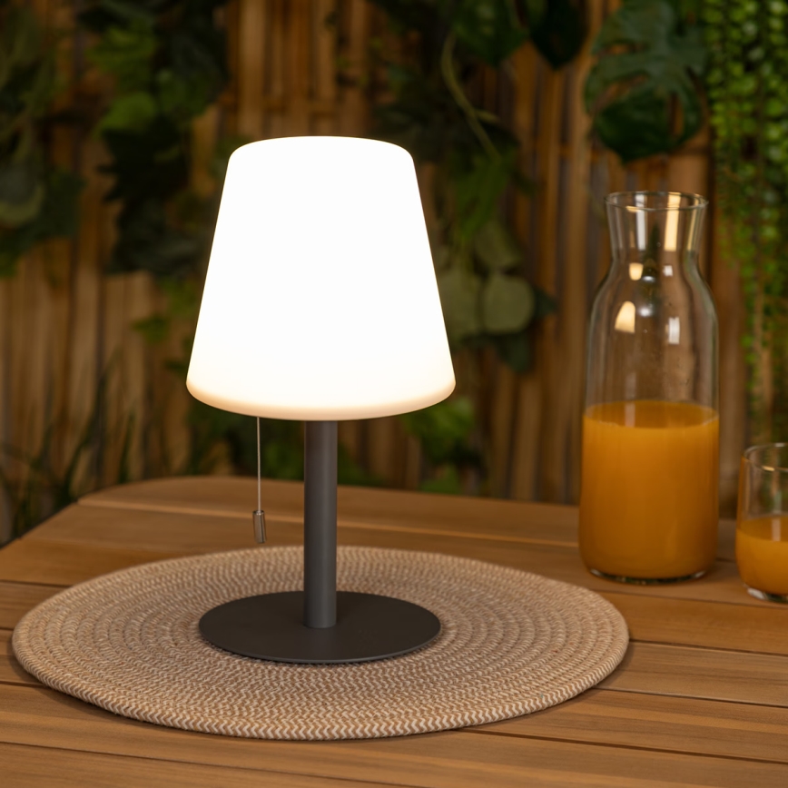 Atmosphera - LED RGBW Uppladdningsbar utomhus bordslampa ZACK LED/3,7V 1200 mAh IP44 svart