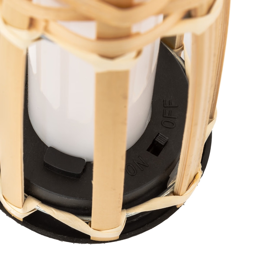 Atmosphera - LED solcellslampa MACEO LED/1,2V 300 mAh IP44 bambu