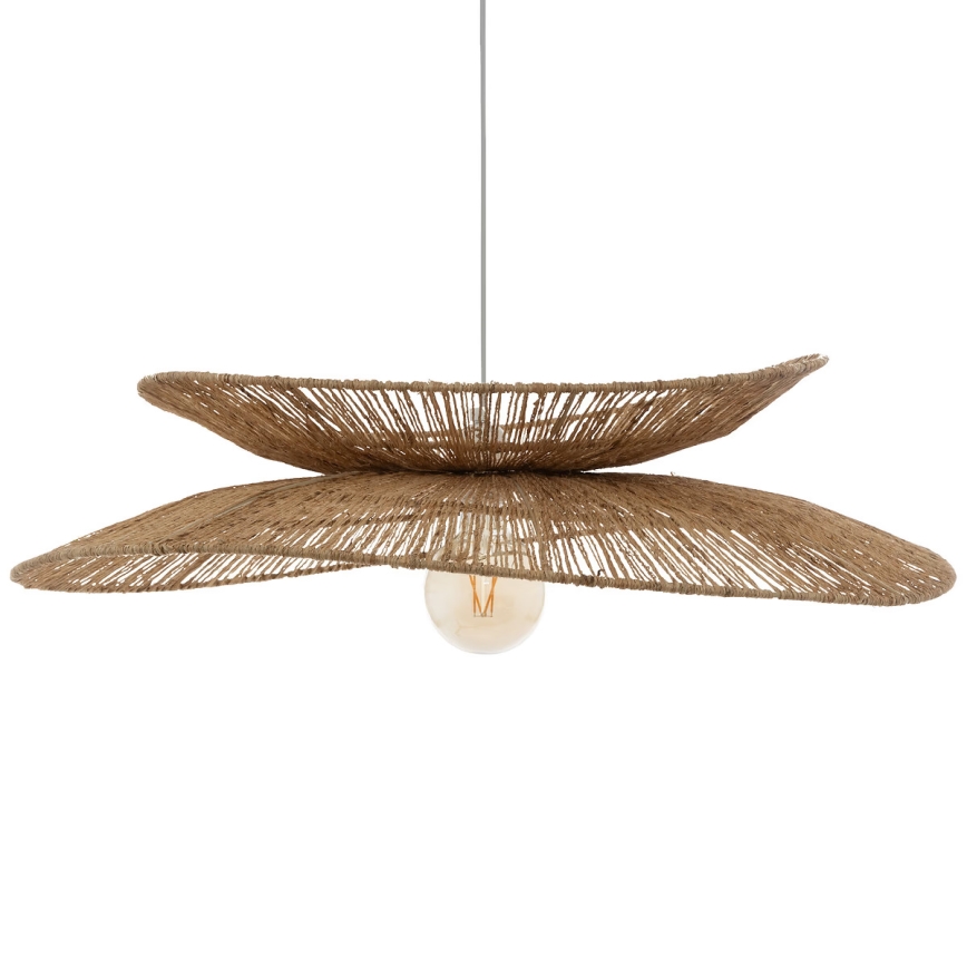 Atmosphera - Ljuskrona med textilsladd ALARA 1xE27/40W/230V jute