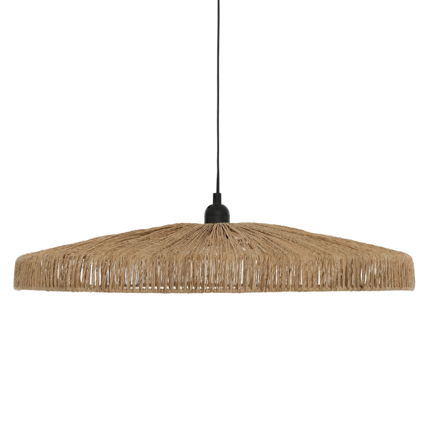 Atmosphera - Ljuskrona med textilsladd BELLAMY 1xE27/40W/230V jute
