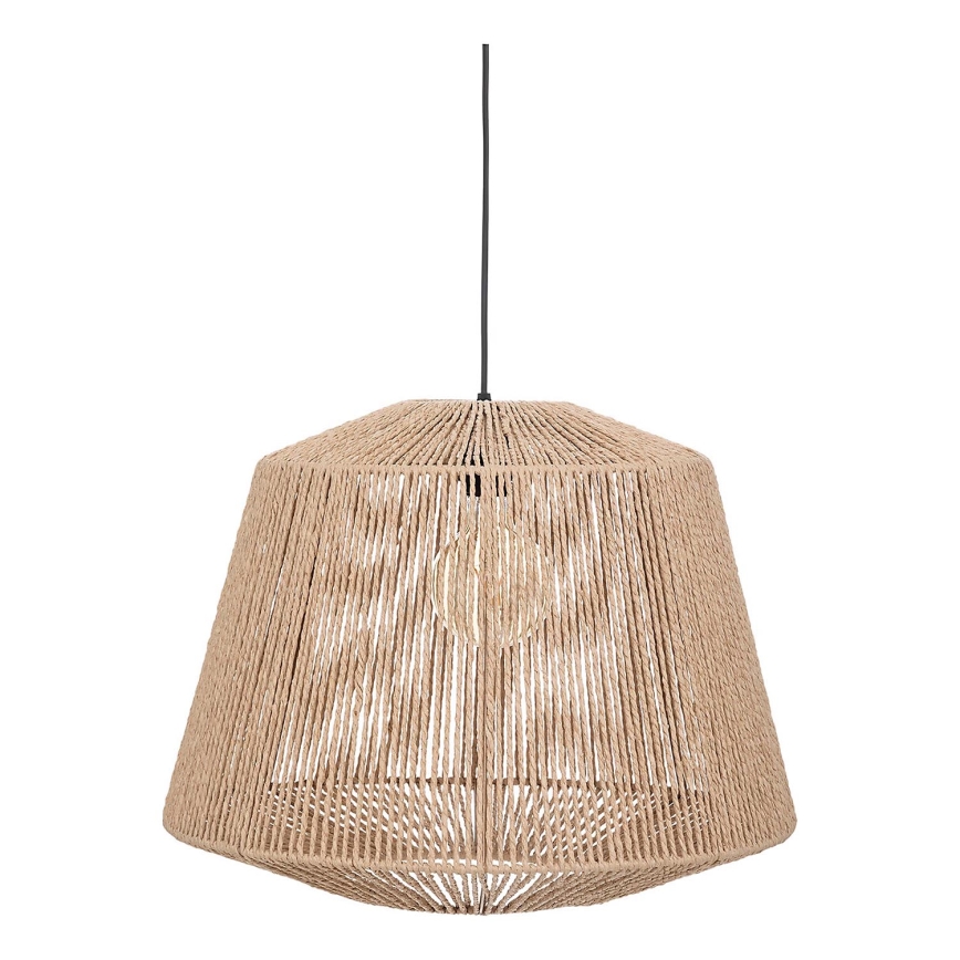 Atmosphera - Ljuskrona med textilsladd JILY 1xE27/40W/230V jute