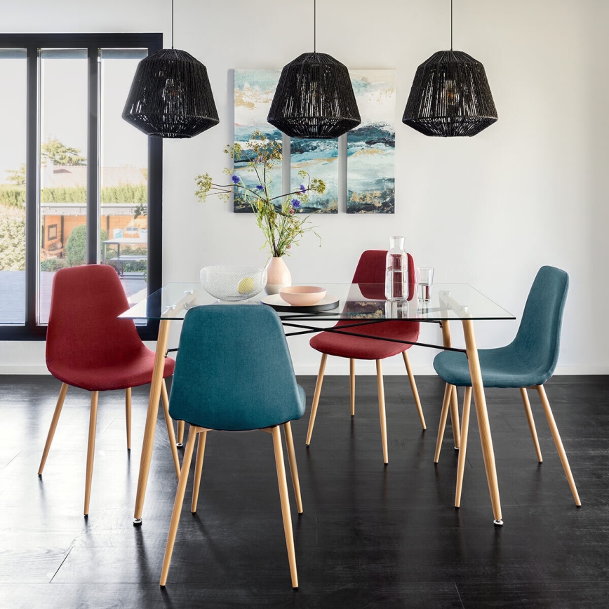 Atmosphera - Ljuskrona med textilsladd JILY 1xE27/40W/230V jute svart