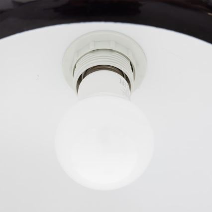 Atmosphera - Ljuskrona med textilsladd SAVIO 1xE27/40W/230V svart