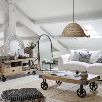 Atmosphera - Ljuskrona med textilsladd SEA VIEW 1xE27/40W/230V vass