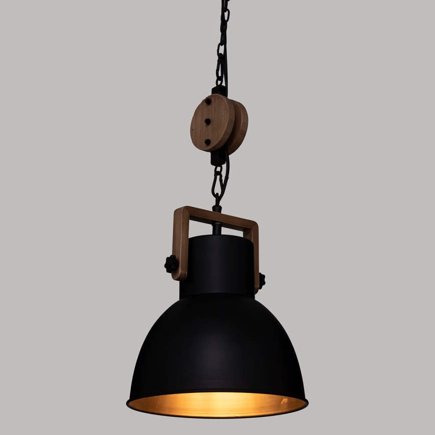 Atmosphera - Ljuskrona med textilsladd SILAS 1xE27/40W/230V tall