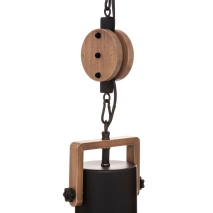 Atmosphera - Ljuskrona med textilsladd SILAS 1xE27/40W/230V tall