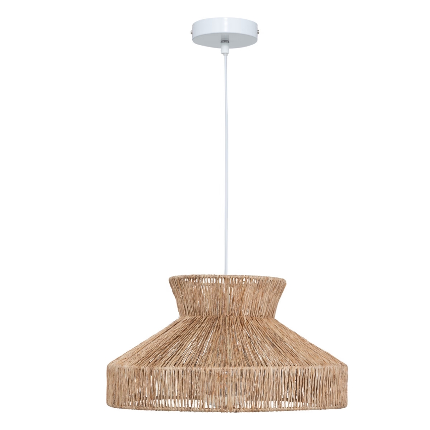 Atmosphera - Ljuskrona med textilsladd ZELIA 1xE27/40W/230V jute