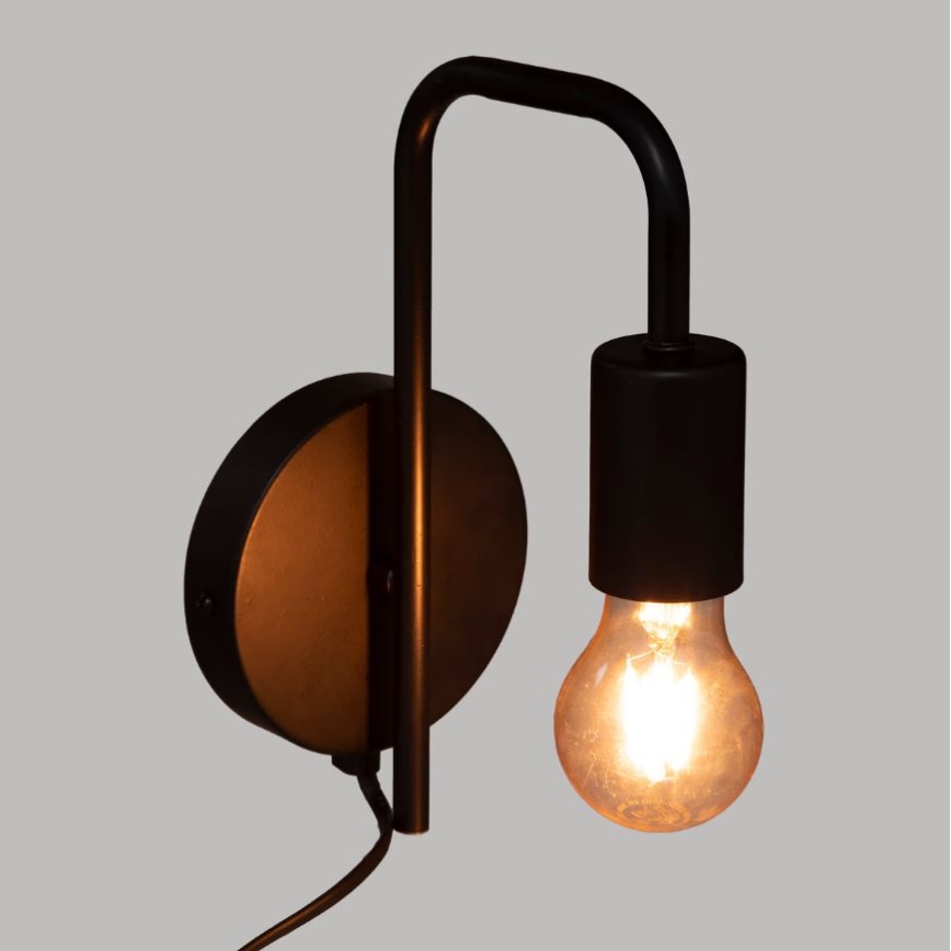 Atmosphera - Vägglampa KELI 1xE27/40W/230V svart