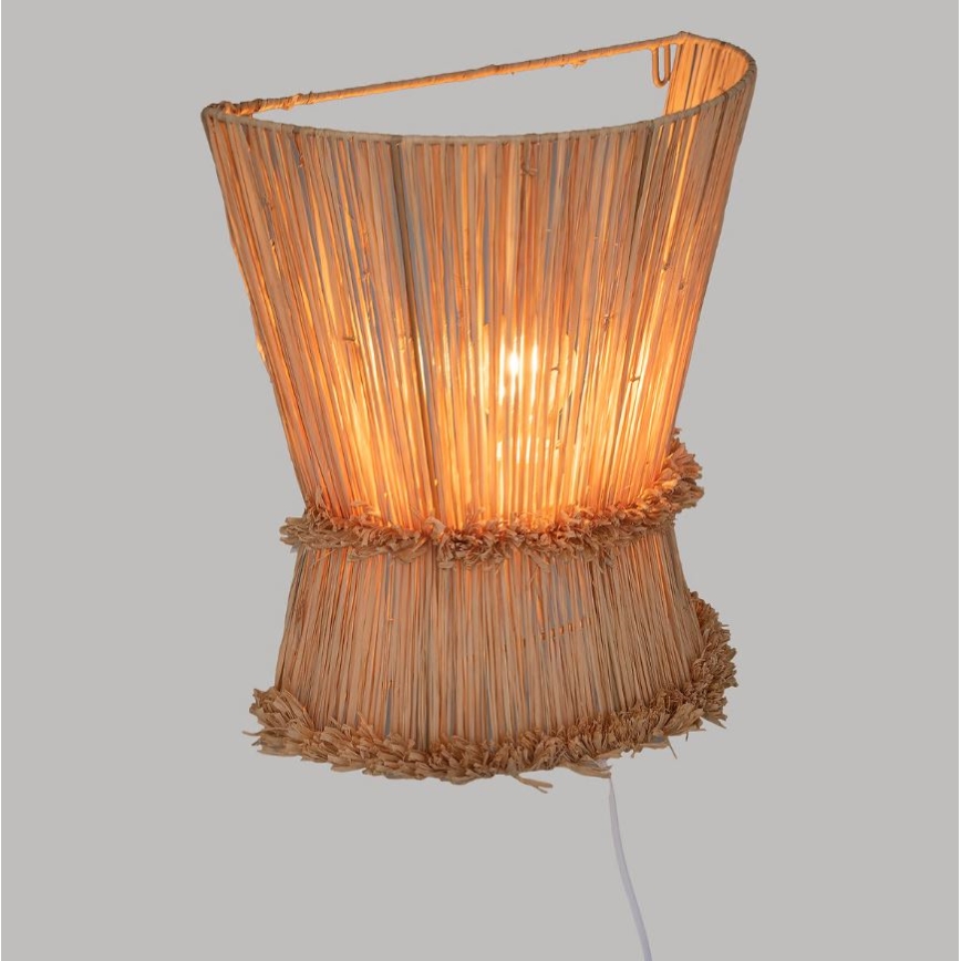 Atmosphera - Vägglampa LOA 1xE27/40W/230V raffiabaster