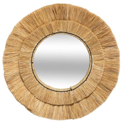 Atmosphera - Väggspegel ALBA diameter 57 cm raffiabaster