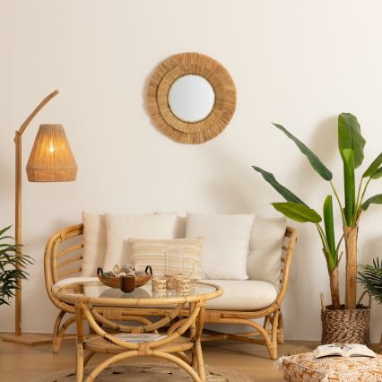 Atmosphera - Väggspegel ALBA diameter 57 cm raffiabaster