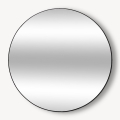 Atmosphera - Väggspegel ALICE diameter 110 cm svart