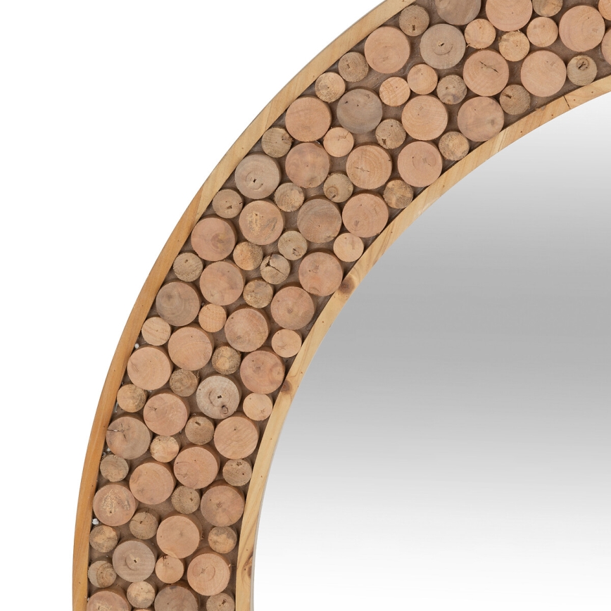 Atmosphera - Väggspegel ANOKI diameter 99 cm eukalyptus