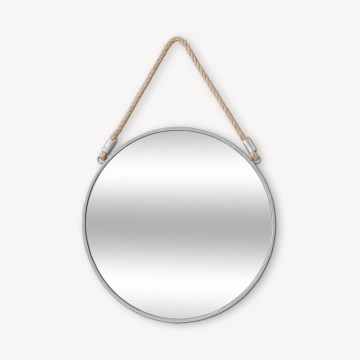 Atmosphera - Väggspegel EDEN diameter 38 cm silver