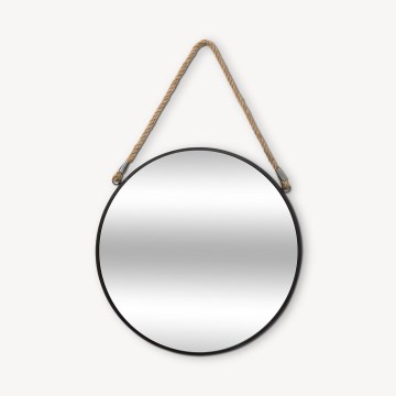 Atmosphera - Väggspegel EDEN diameter 38 cm svart