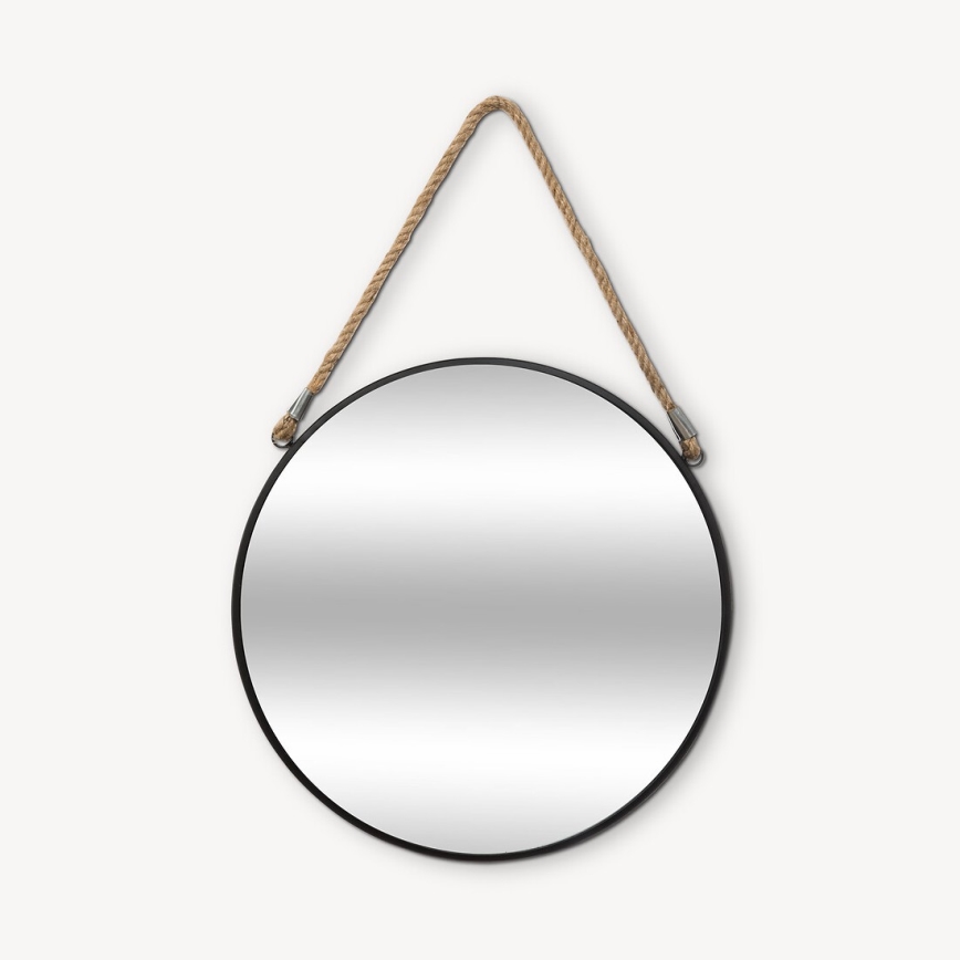 Atmosphera - Väggspegel EDEN diameter 38 cm svart